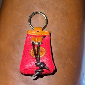 Dooney & Bourke Red Cinch Coin Pouch Vintage